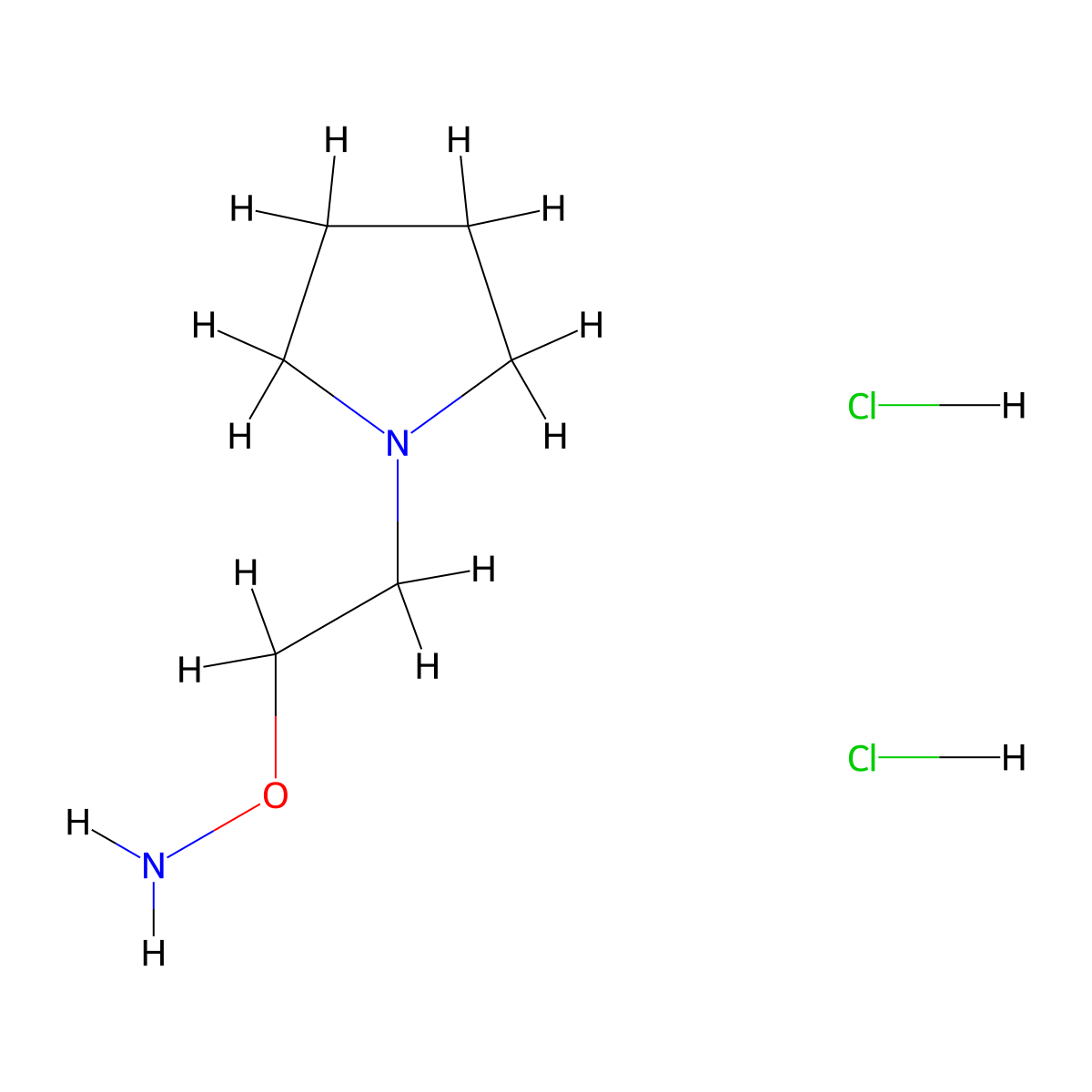 O-(2-(Pyrrolidin-1-yl)ethyl)hydroxylamine dihydrochloride molecular structure, CAS 1194-14-5