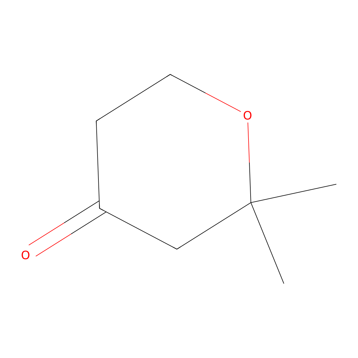2,2-Dimethyltetrahydropyran-4-one molecular structure, CAS 1194-16-7