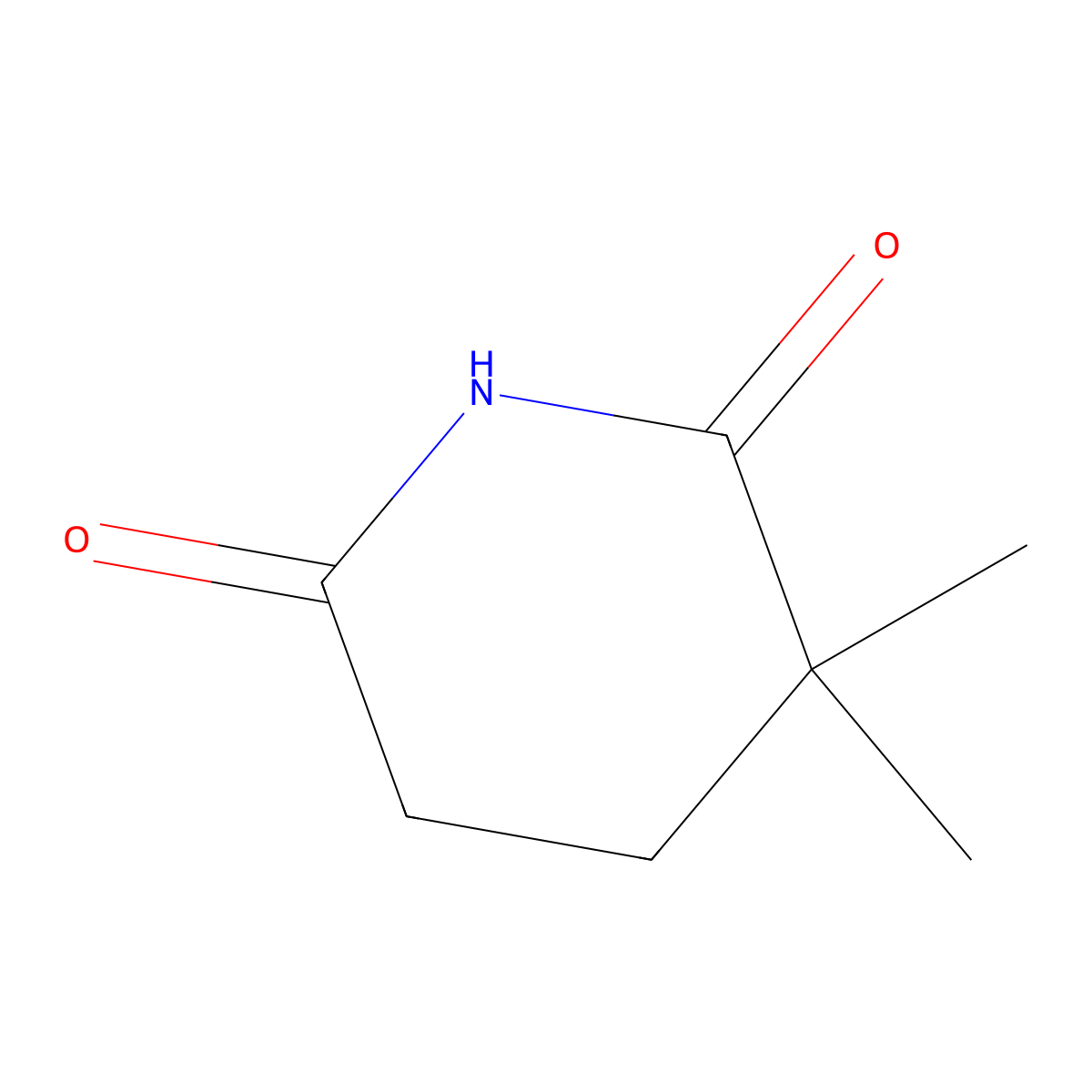 3,3-Dimethyl-2,6-piperidinedione molecular structure, CAS 1194-33-8