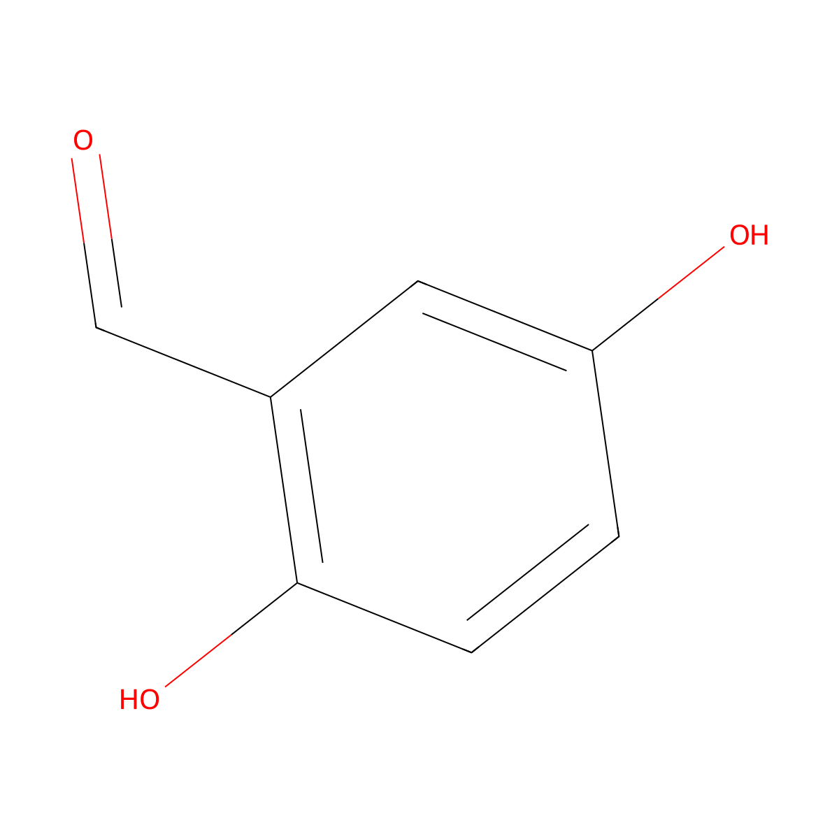 2,5-Dihydroxybenzaldehyde molecular structure, CAS 1194-98-5
