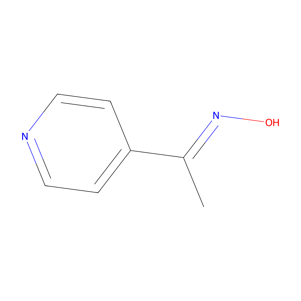 Ethanone, 1-(4-pyridinyl)-, oxime molecular structure, CAS 1194-99-6