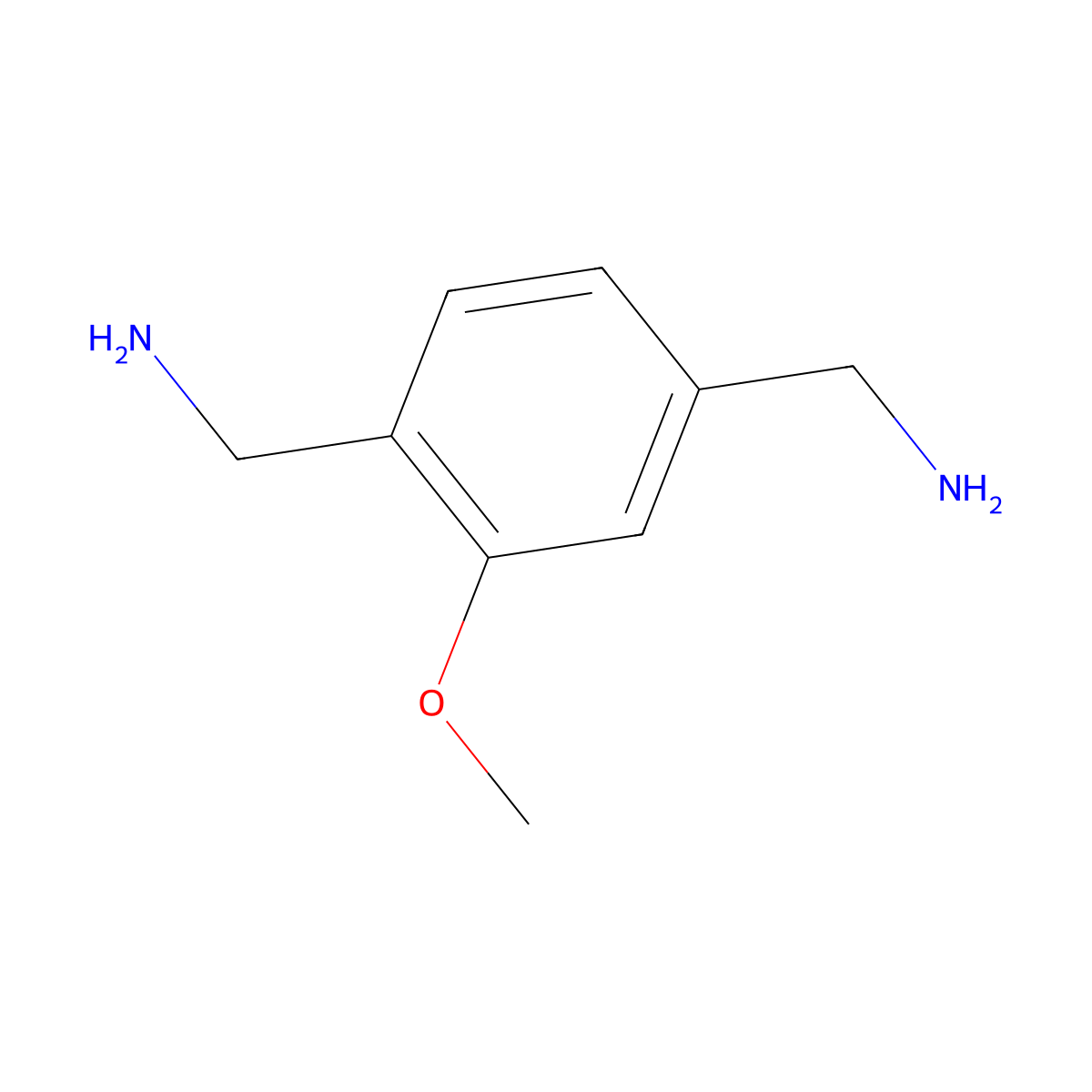(4-(Aminomethyl)-3-methoxyphenyl)methanamine molecular structure, CAS 119402-72-1