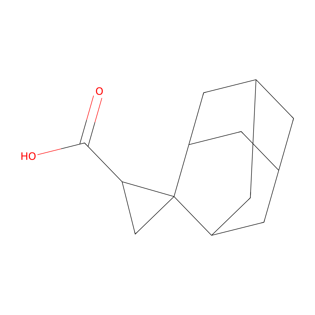 Spiro(adamantane-2,1'-cyclopropane)-3'-carboxylic acid molecular structure, CAS 119404-79-4