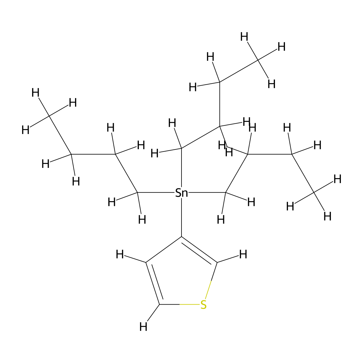Stannane, tributyl-3-thienyl- molecular structure, CAS 119405-65-1