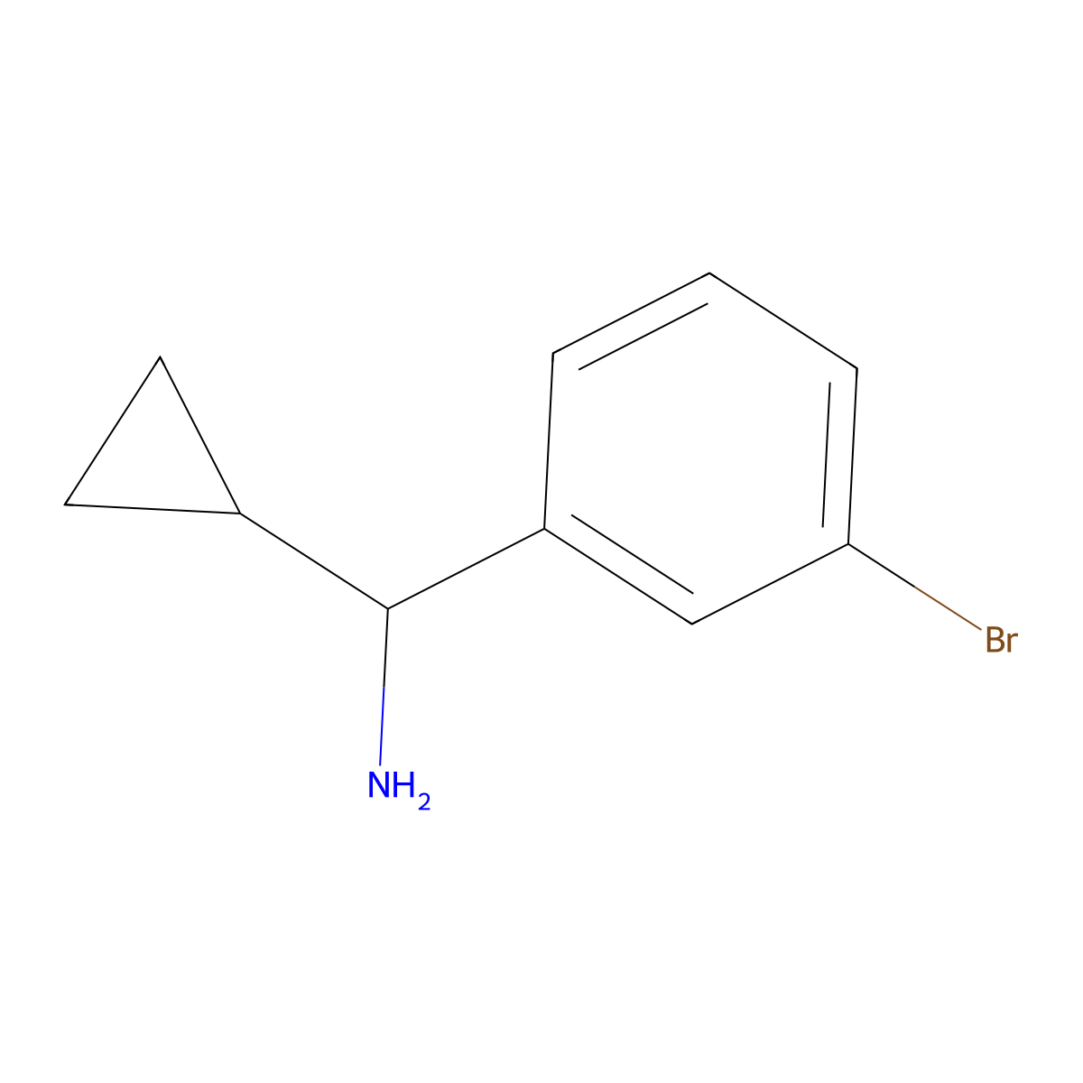 (S)-(3-Bromophenyl)(cyclopropyl)methanamine molecular structure, CAS 1194055-99-6