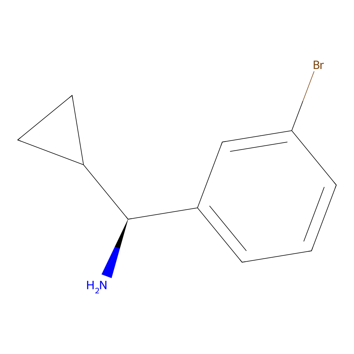 (S)-(3-Bromophenyl)(cyclopropyl)methanamine molecular structure, CAS 1194055-99-6