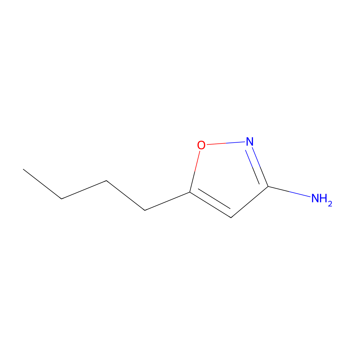3-Isoxazolamine, 5-butyl- molecular structure, CAS 119409-98-2