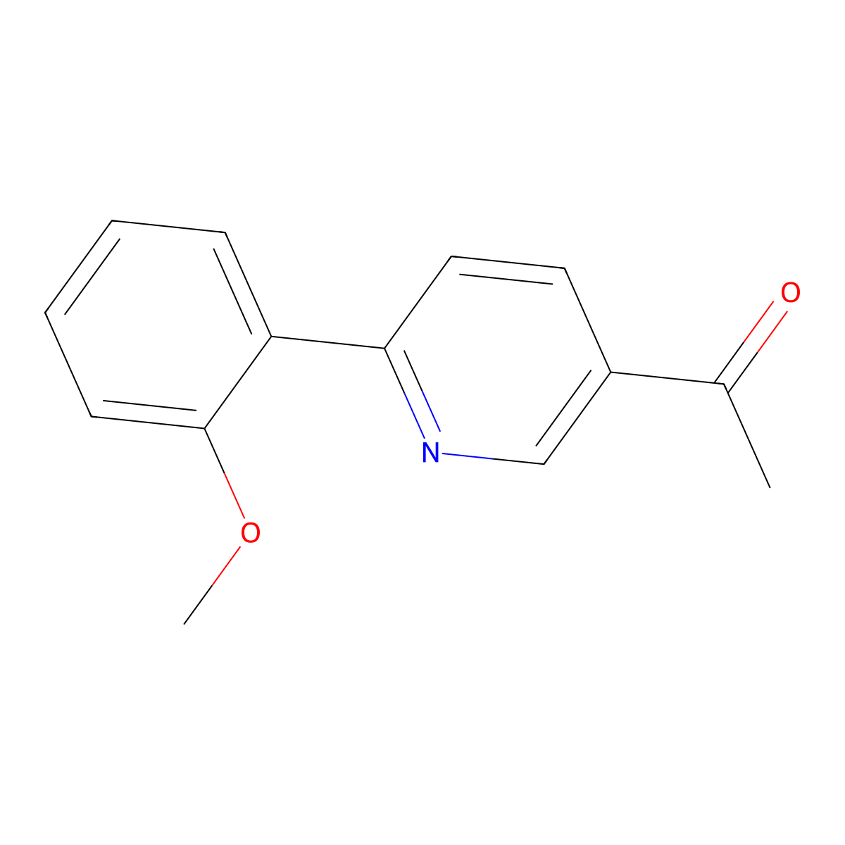 1-[6-(2-Methoxyphenyl)pyridin-3-YL]ethanone molecular structure, CAS 1194091-72-9