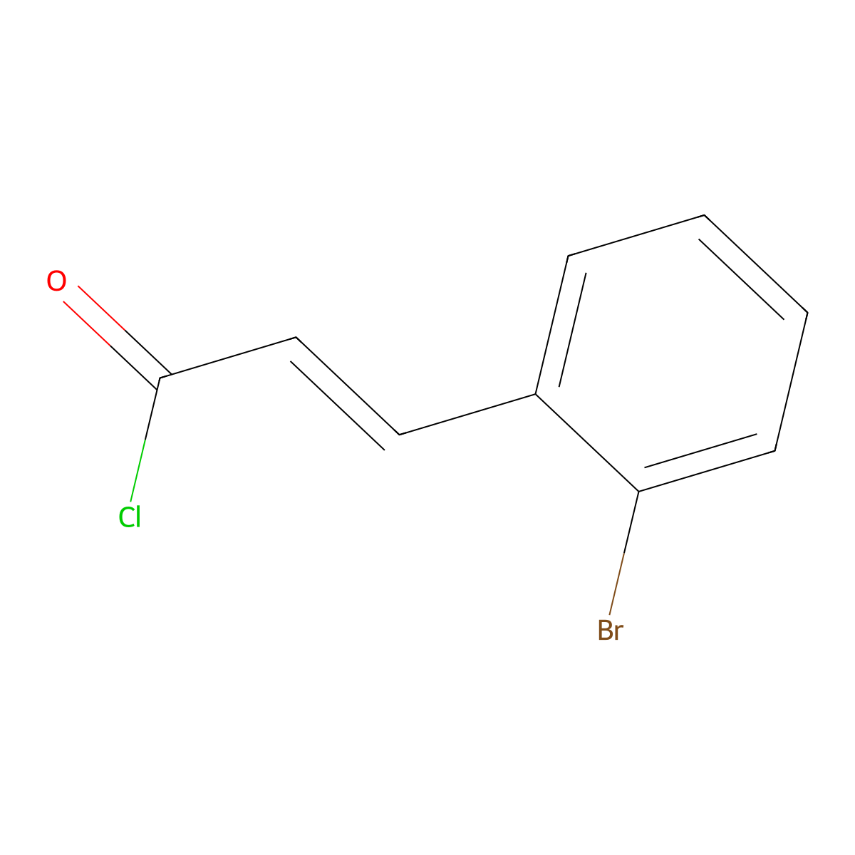 3-(2-Bromophenyl)acryloyl chloride molecular structure, CAS 119411-68-6