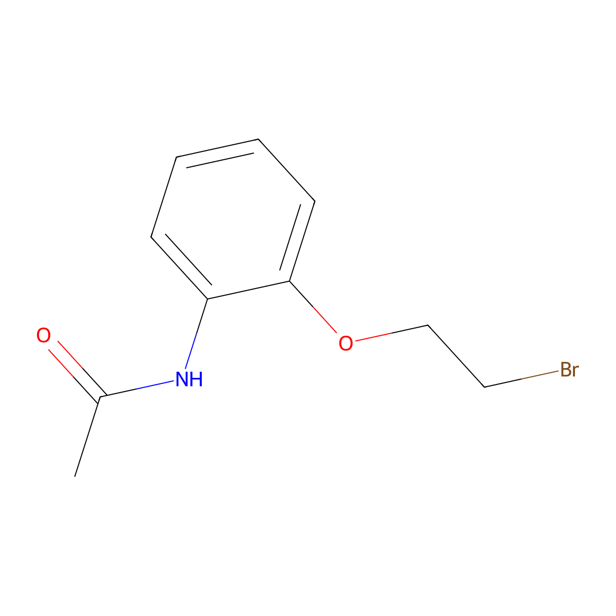 N-(2-(2-Bromoethoxy)phenyl)acetamide molecular structure, CAS 119416-25-0
