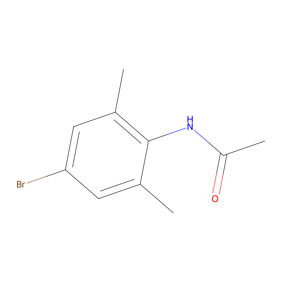 N-(4-bromo-2,6-dimethylphenyl)acetamide molecular structure, CAS 119416-26-1