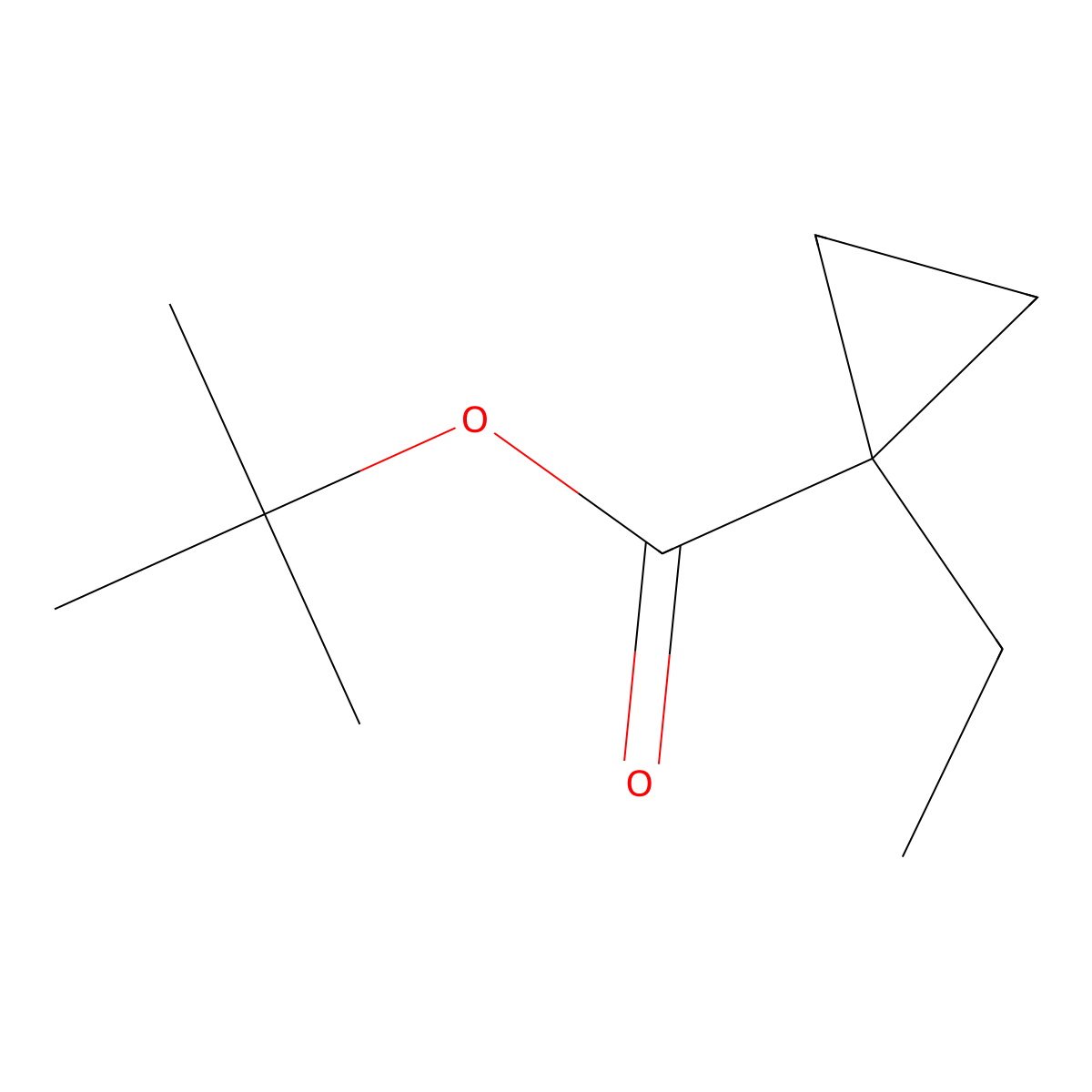 1,1-Dimethylethyl 1-ethylcyclopropanecarboxyl ate molecular structure, CAS 1194258-22-4