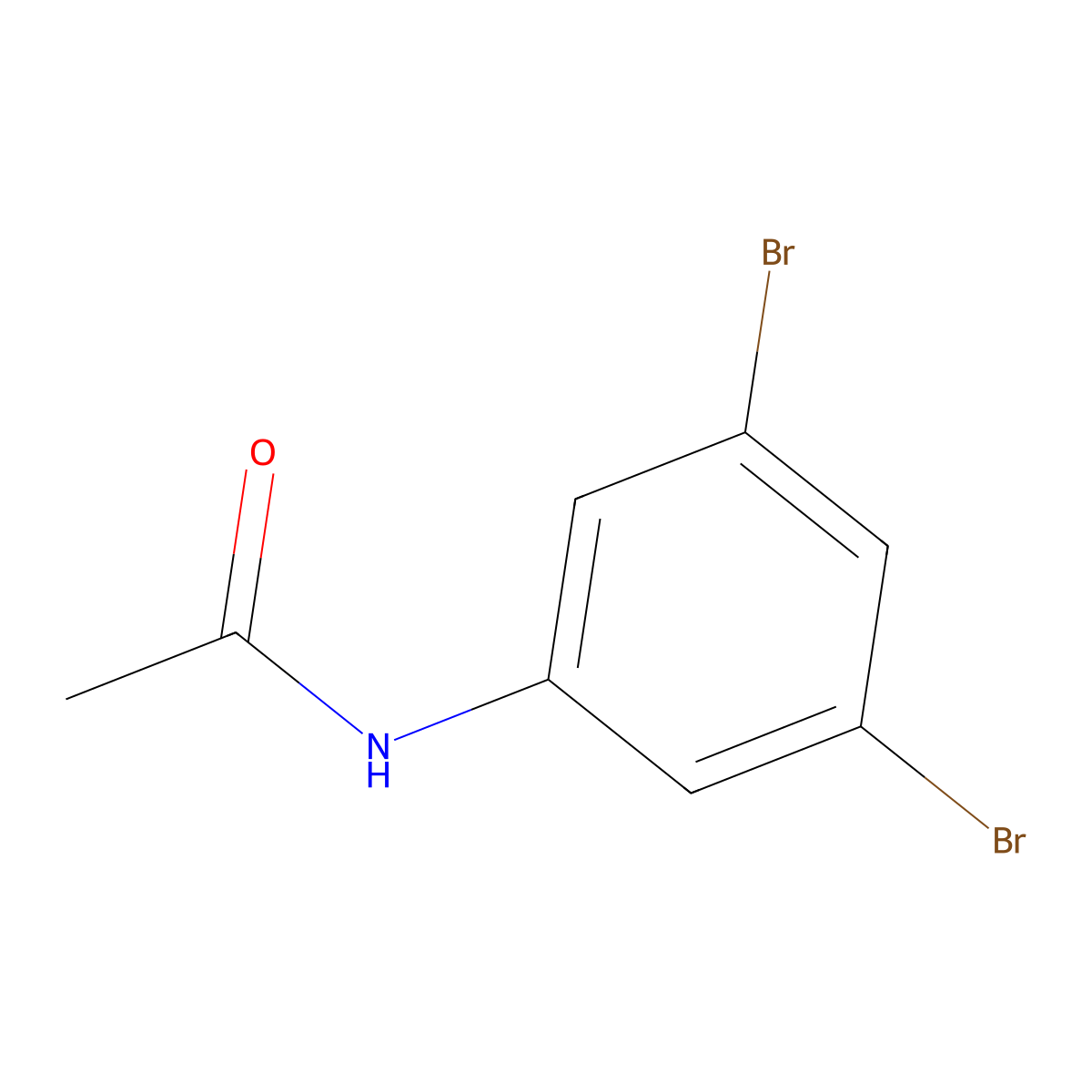 N-(3,5-dibromophenyl)acetamide molecular structure, CAS 119430-40-9