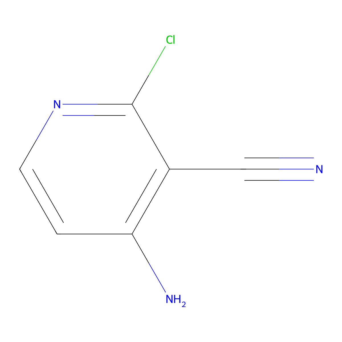4-Amino-2-chloronicotinonitrile molecular structure, CAS 1194341-42-8