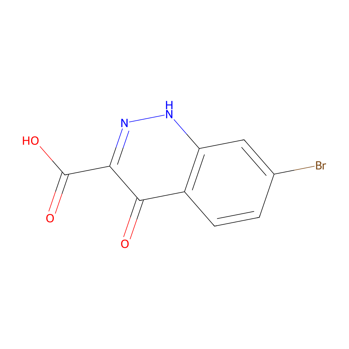 7-Bromo-4-oxo-1,4-dihydrocinnoline-3-carboxylic acid molecular structure, CAS 1194373-85-7