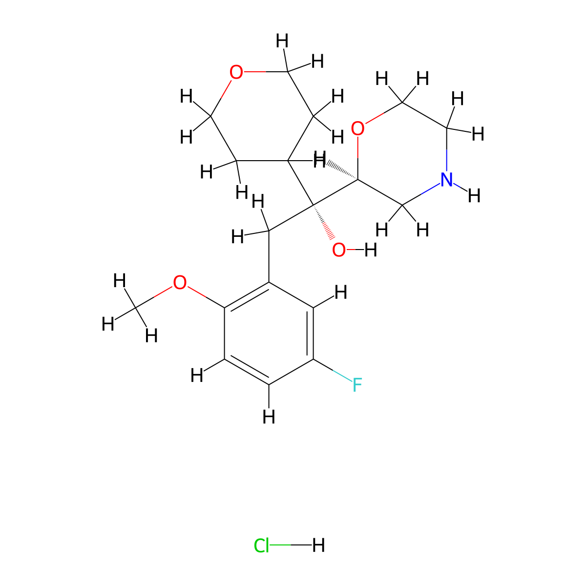 Edivoxetine Hydrochloride molecular structure, CAS 1194374-05-4