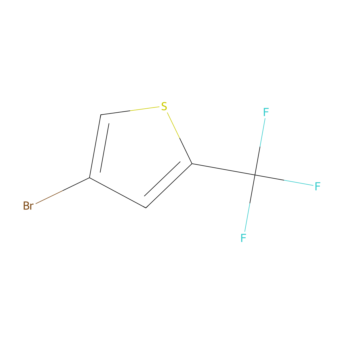 4-Bromo-2-(trifluoromethyl)thiophene molecular structure, CAS 1194374-08-7