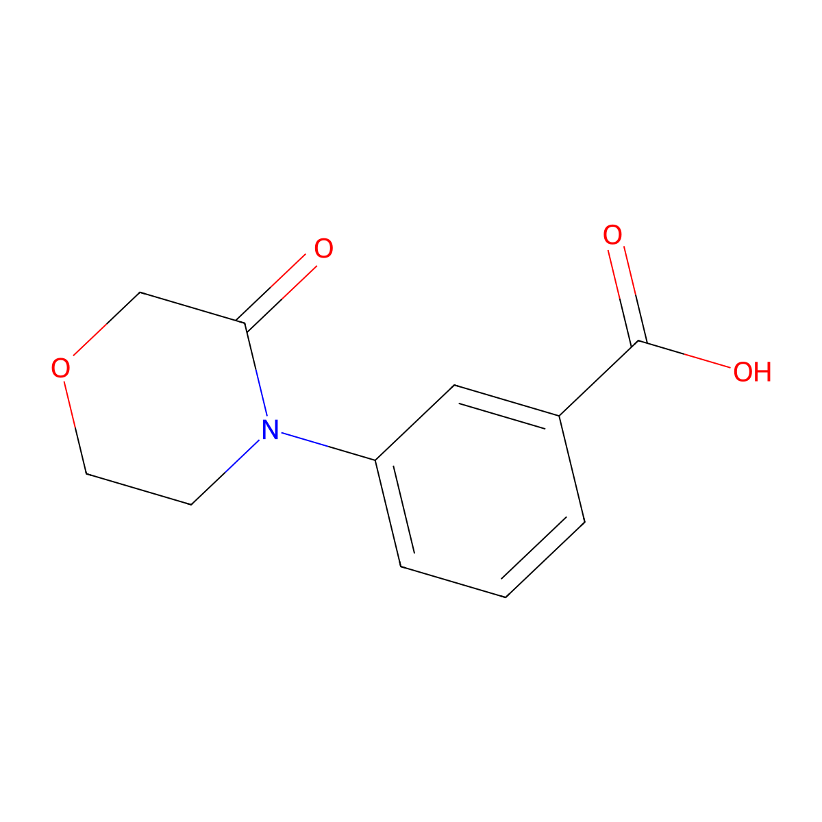 3-(3-Oxomorpholin-4-yl)benzoic acid molecular structure, CAS 1194374-14-5