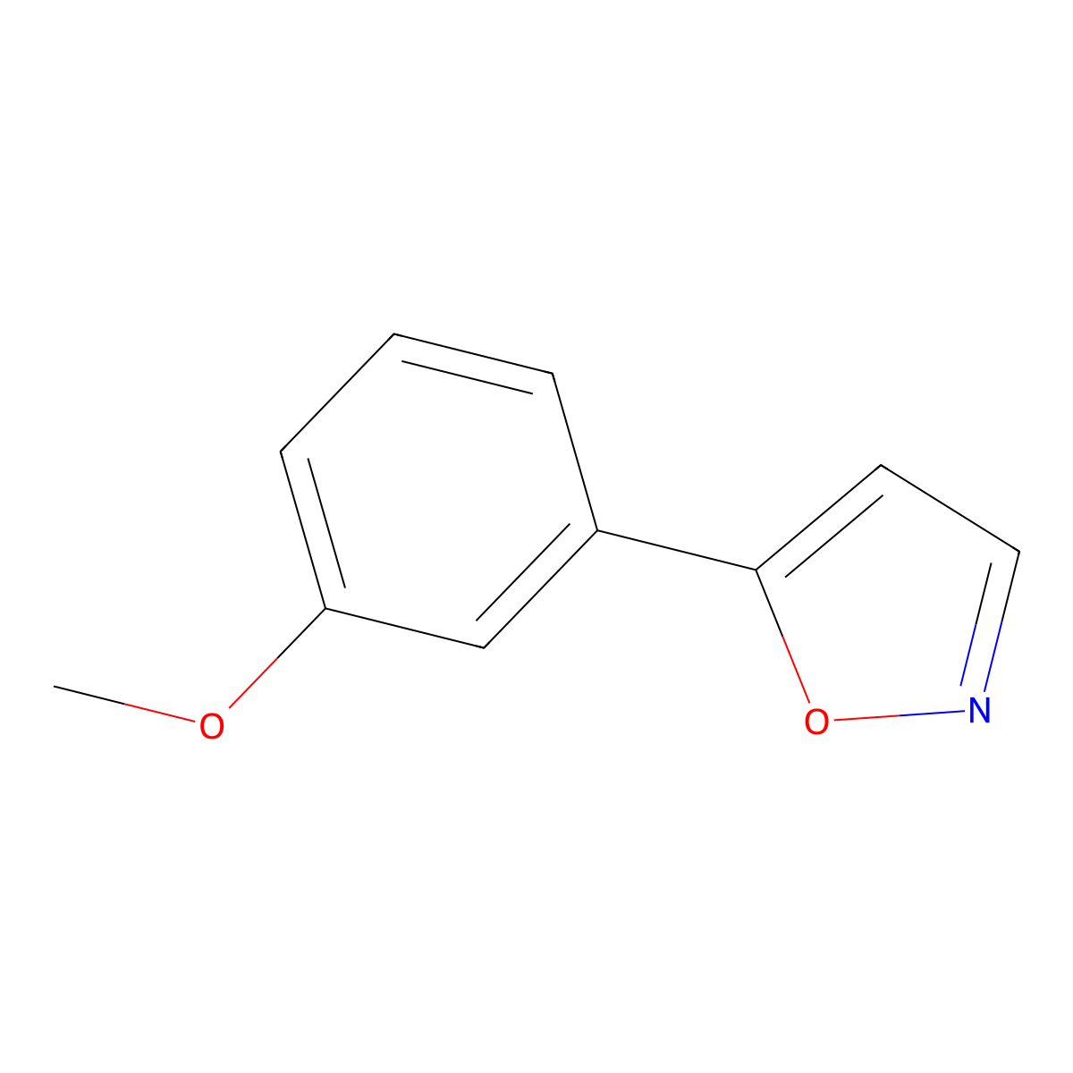 5-(3-Methoxyphenyl)-1,2-oxazole molecular structure, CAS 1194374-23-6