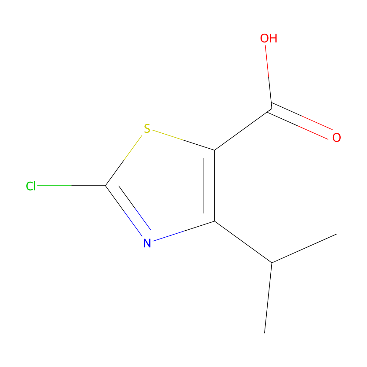 2-Chloro-4-(1-methylethyl)-1,3-thiazole-5-carboxylic acid molecular structure, CAS 1194374-34-9
