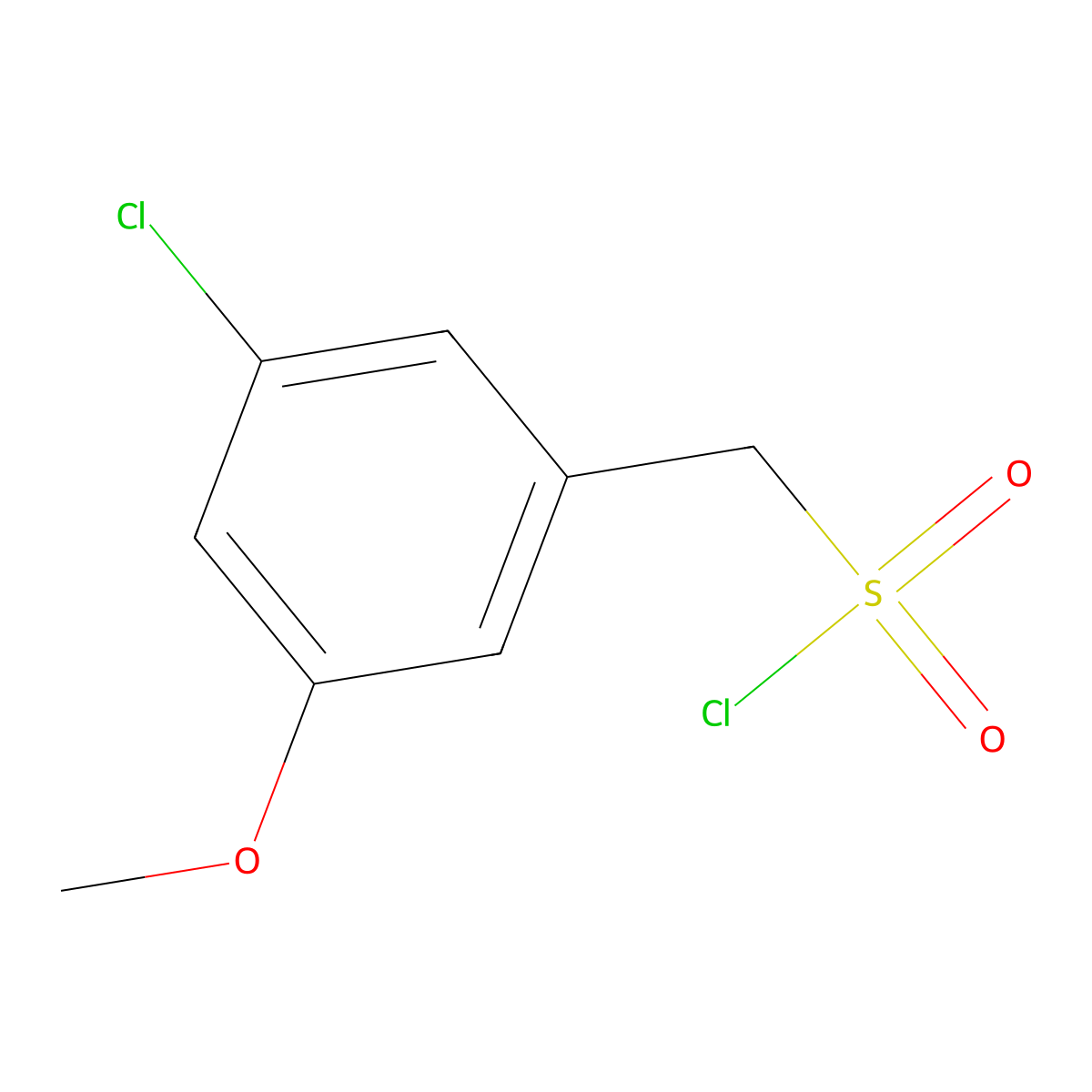 (3-Chloro-5-methoxyphenyl)methanesulfonyl chloride molecular structure, CAS 1194374-68-9