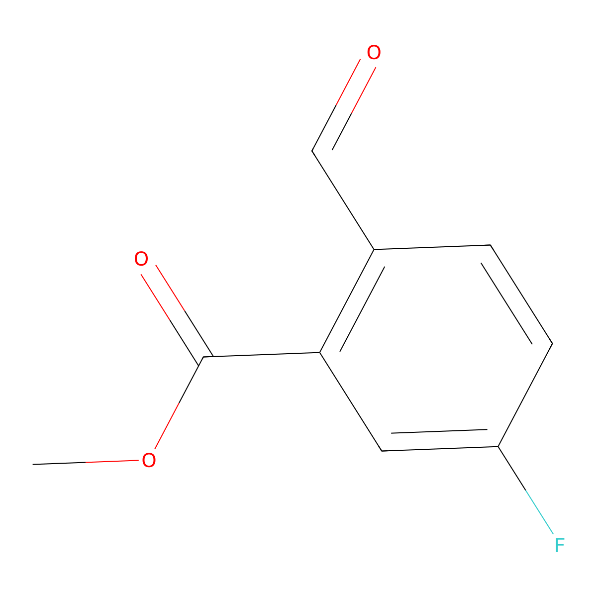 Methyl 5-fluoro-2-formylbenzoate molecular structure, CAS 1194374-71-4
