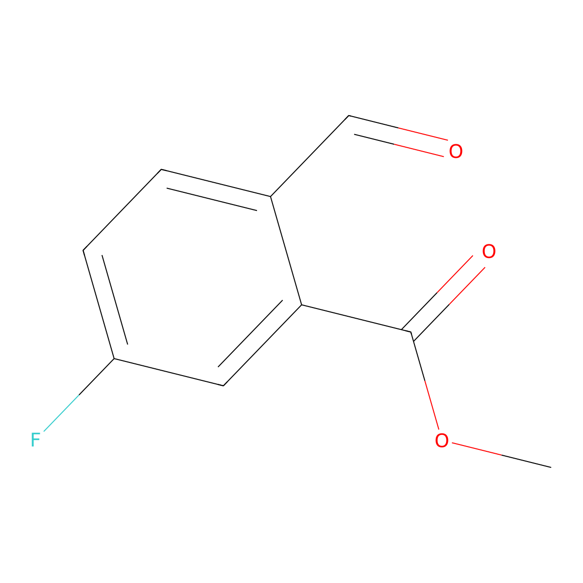 Methyl 5-fluoro-2-formylbenzoate molecular structure, CAS 1194374-71-4