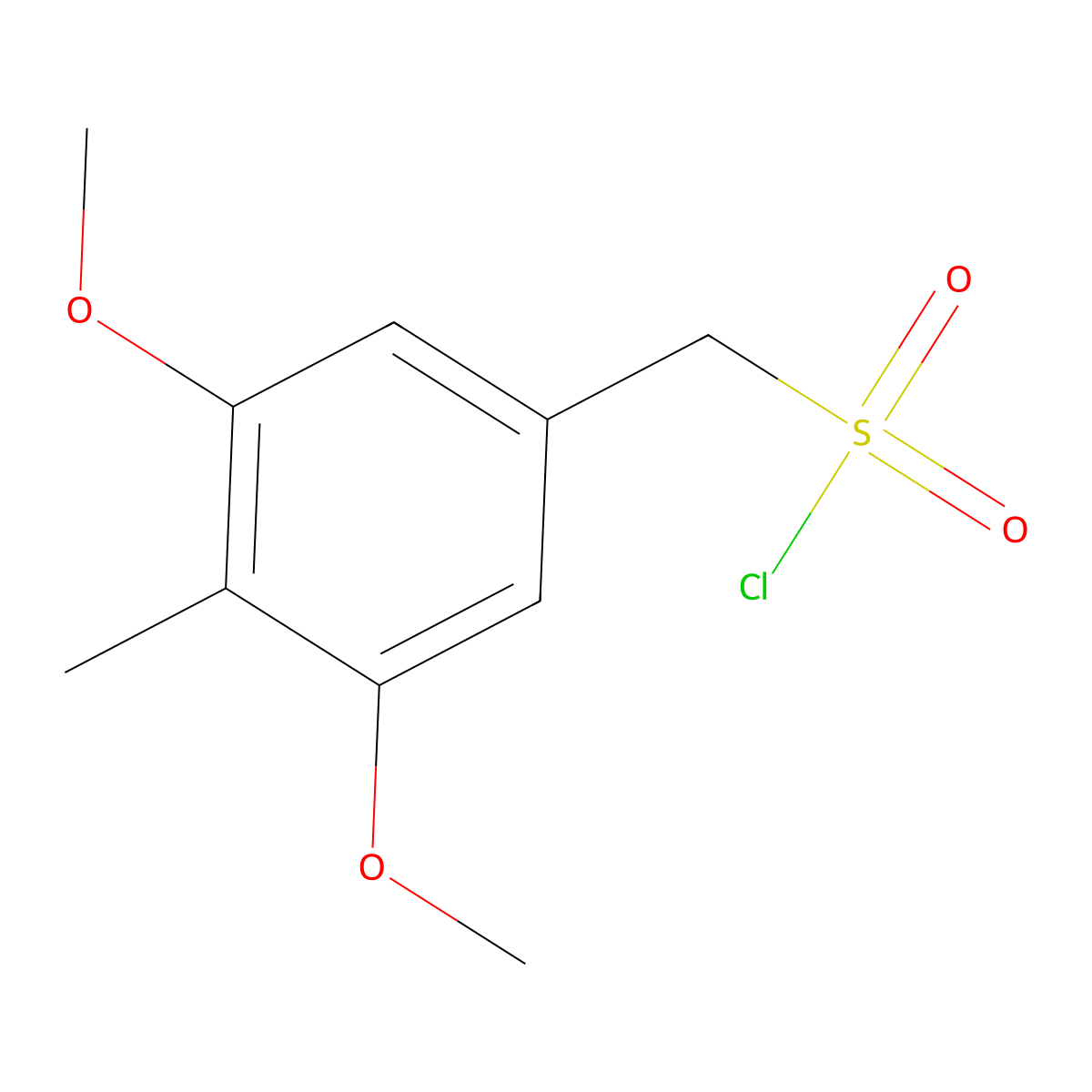 (3,5-Dimethoxy-4-methylphenyl)methanesulfonyl chloride molecular structure, CAS 1194374-88-3