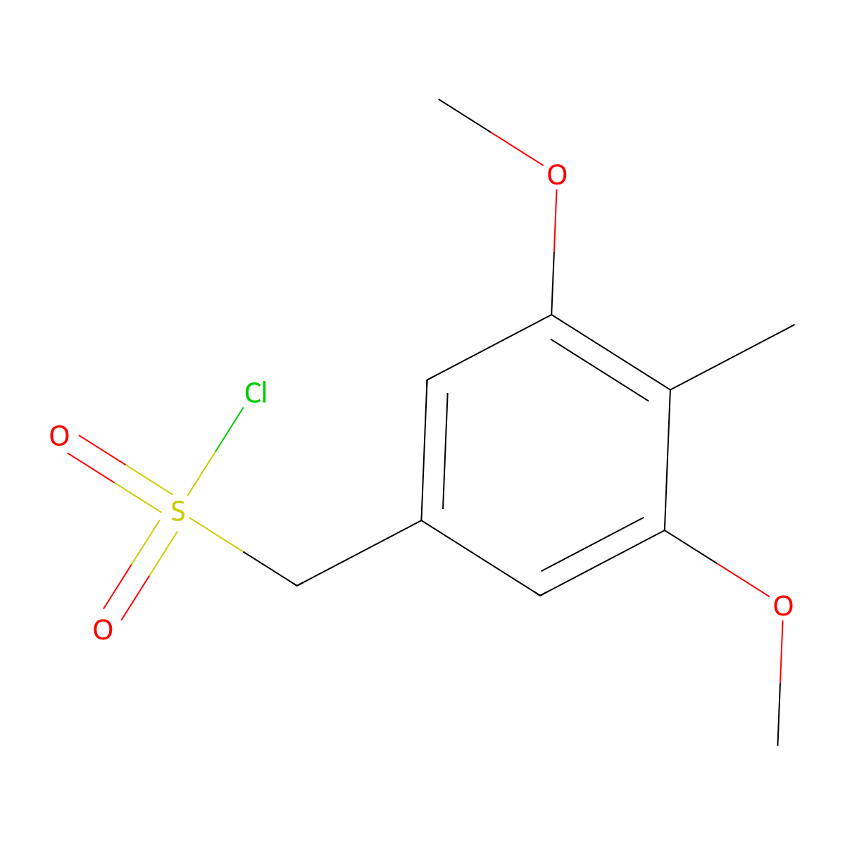 (3,5-Dimethoxy-4-methylphenyl)methanesulfonyl chloride molecular structure, CAS 1194374-88-3