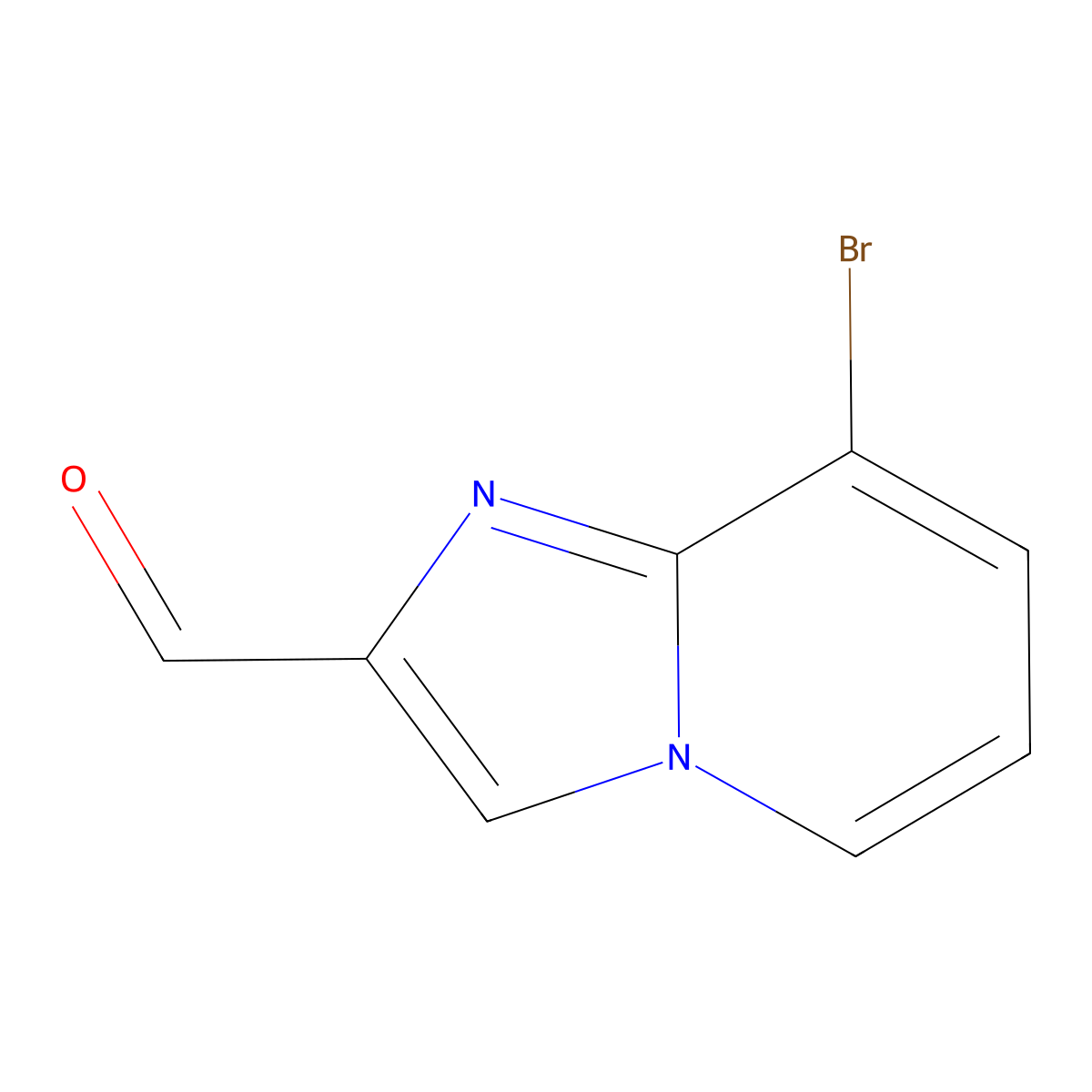 8-Bromoimidazo[1,2-a]pyridine-2-carbaldehyde molecular structure, CAS 1194375-12-6