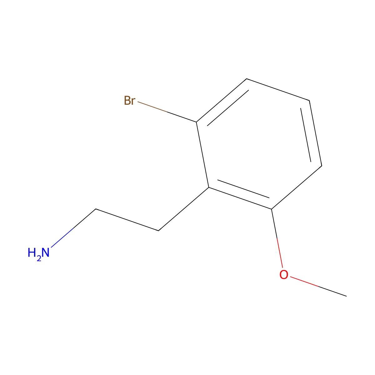 2-(2-Bromo-6-methoxyphenyl)ethan-1-amine molecular structure, CAS 1194375-15-9