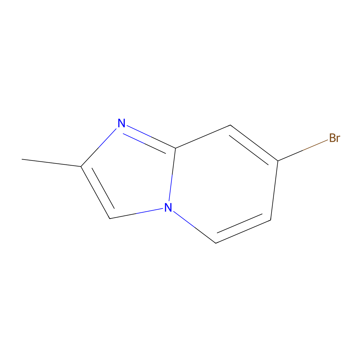 7-Bromo-2-methylimidazo[1,2-a]pyridine molecular structure, CAS 1194375-40-0