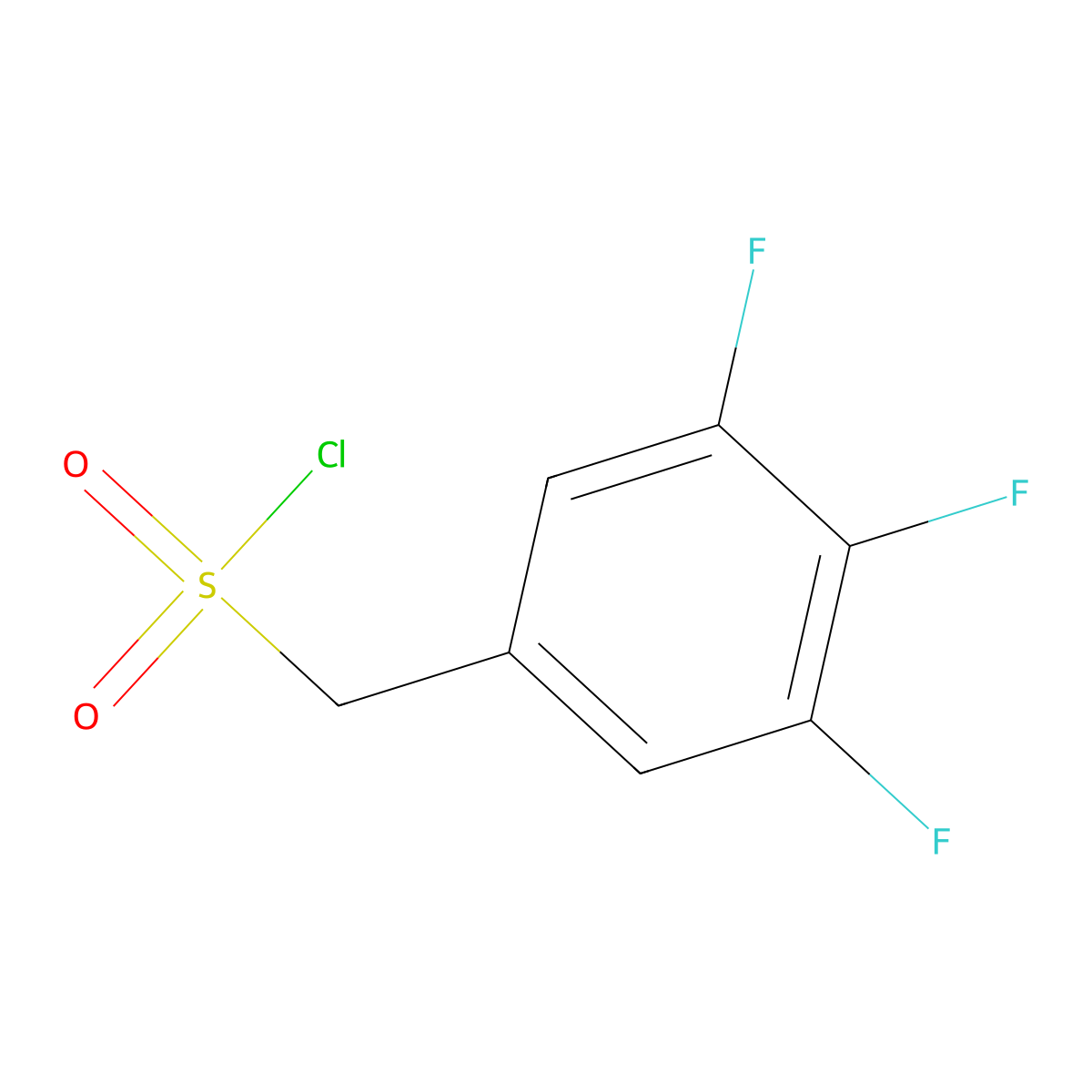 (3,4,5-Trifluorophenyl)methanesulfonyl chloride molecular structure, CAS 1194375-48-8