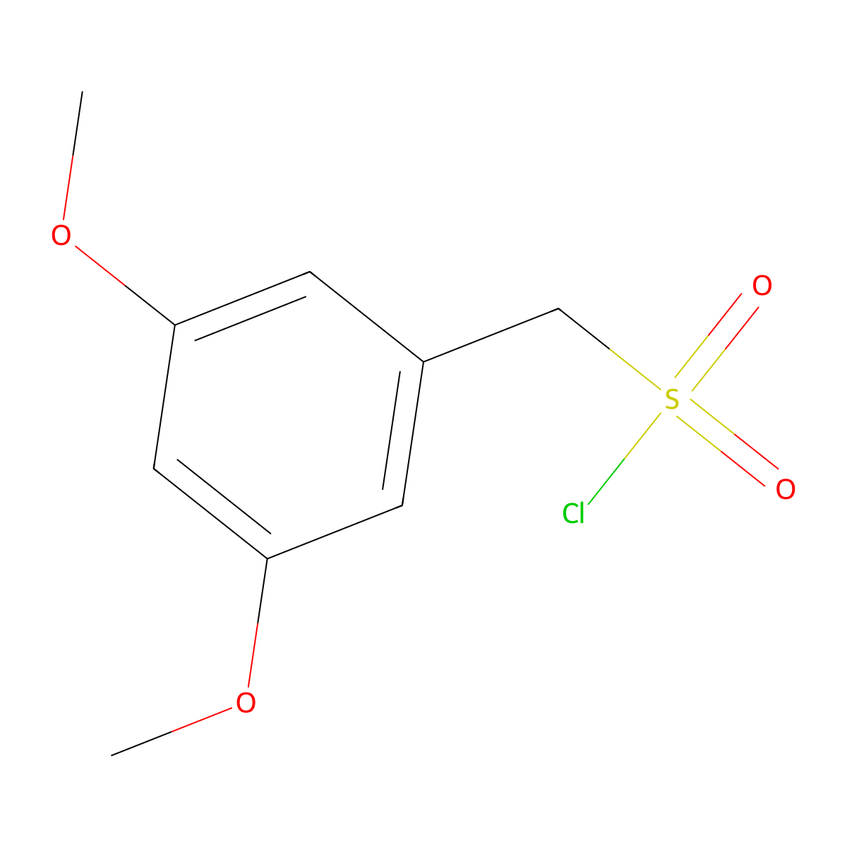 (3,5-Dimethoxyphenyl)methanesulfonyl chloride molecular structure, CAS 1194375-54-6