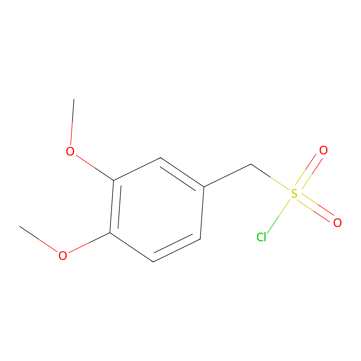 (3,4-Dimethoxyphenyl)methanesulfonyl chloride molecular structure, CAS 1194375-57-9