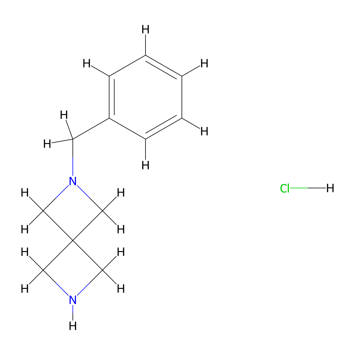 2-Benzyl-2,6-diazaspiro[3.3]heptane hydrochloride molecular structure, CAS 1194375-85-3