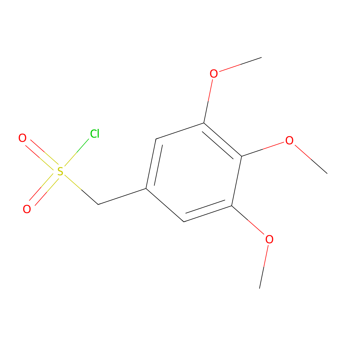 (3,4,5-Trimethoxyphenyl)methanesulfonyl chloride molecular structure, CAS 1194376-12-9