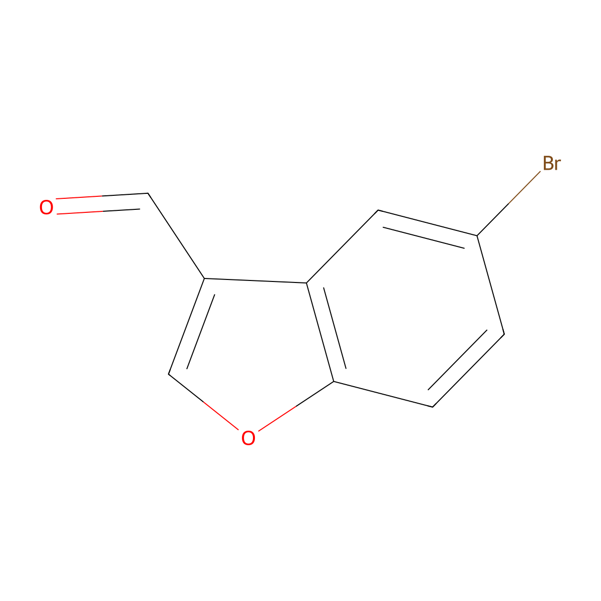 5-Bromobenzofuran-3-carbaldehyde molecular structure, CAS 1194376-28-7