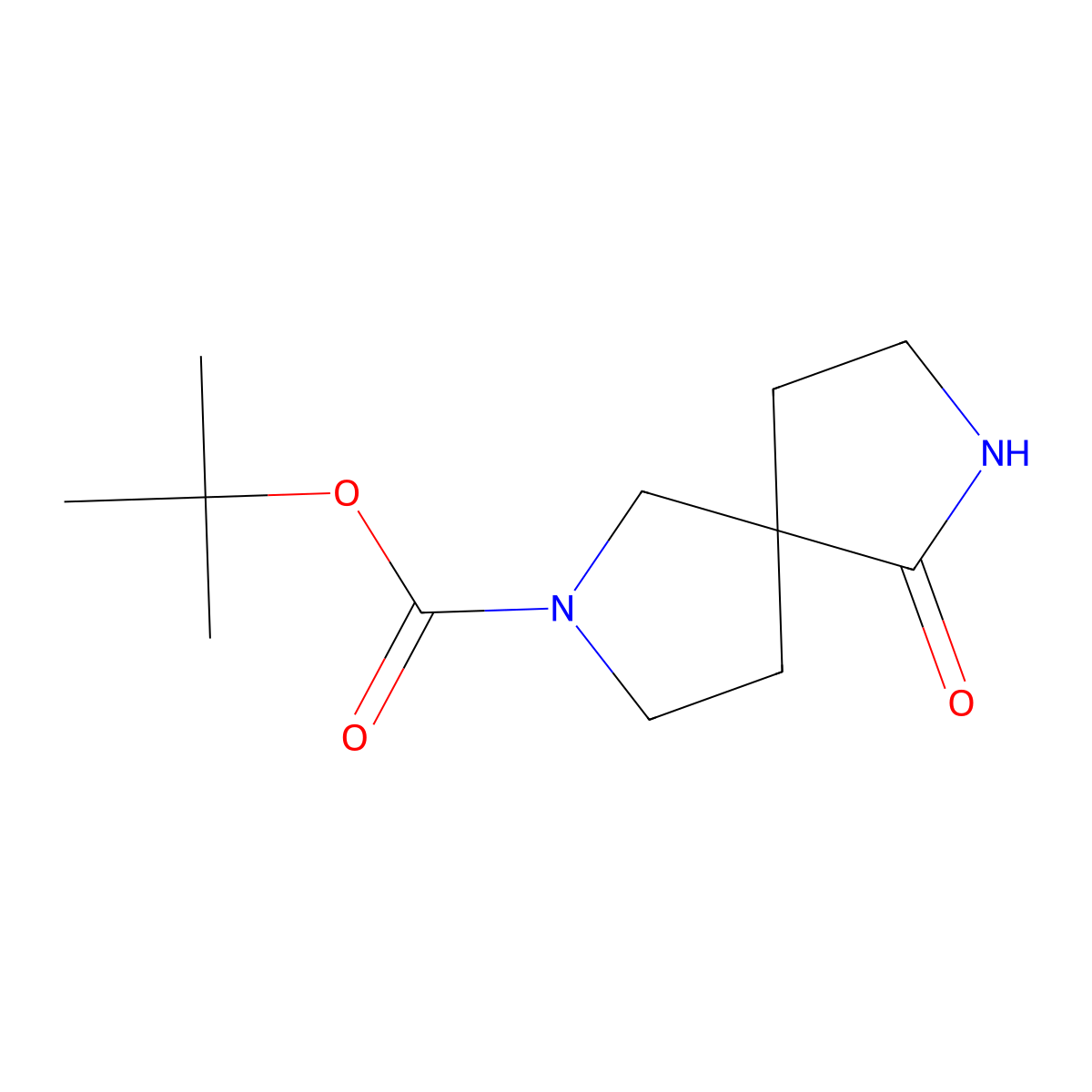tert-Butyl 6-oxo-2,7-diazaspiro[4.4]nonane-2-carboxylate molecular structure, CAS 1194376-44-7