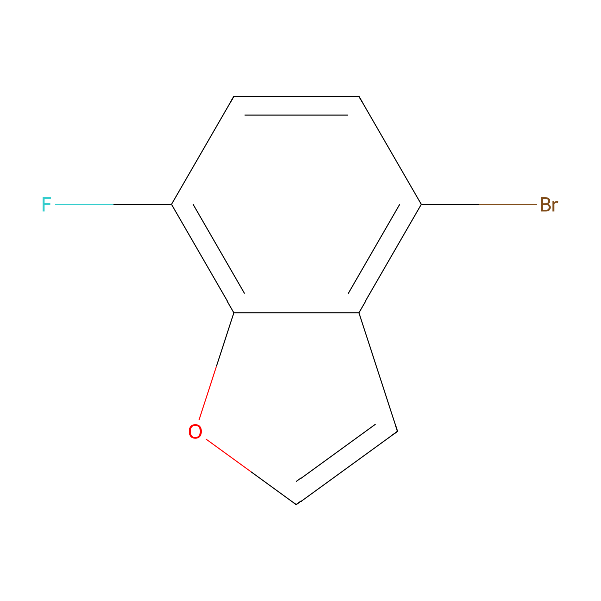 4-Bromo-7-fluoro-1-benzofuran molecular structure, CAS 1194376-46-9