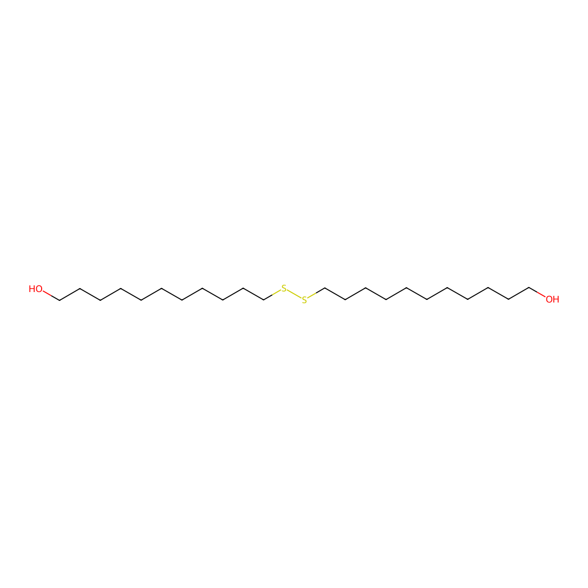 Bis(11-hydroxyundecyl) disulfide molecular structure, CAS 119438-02-7