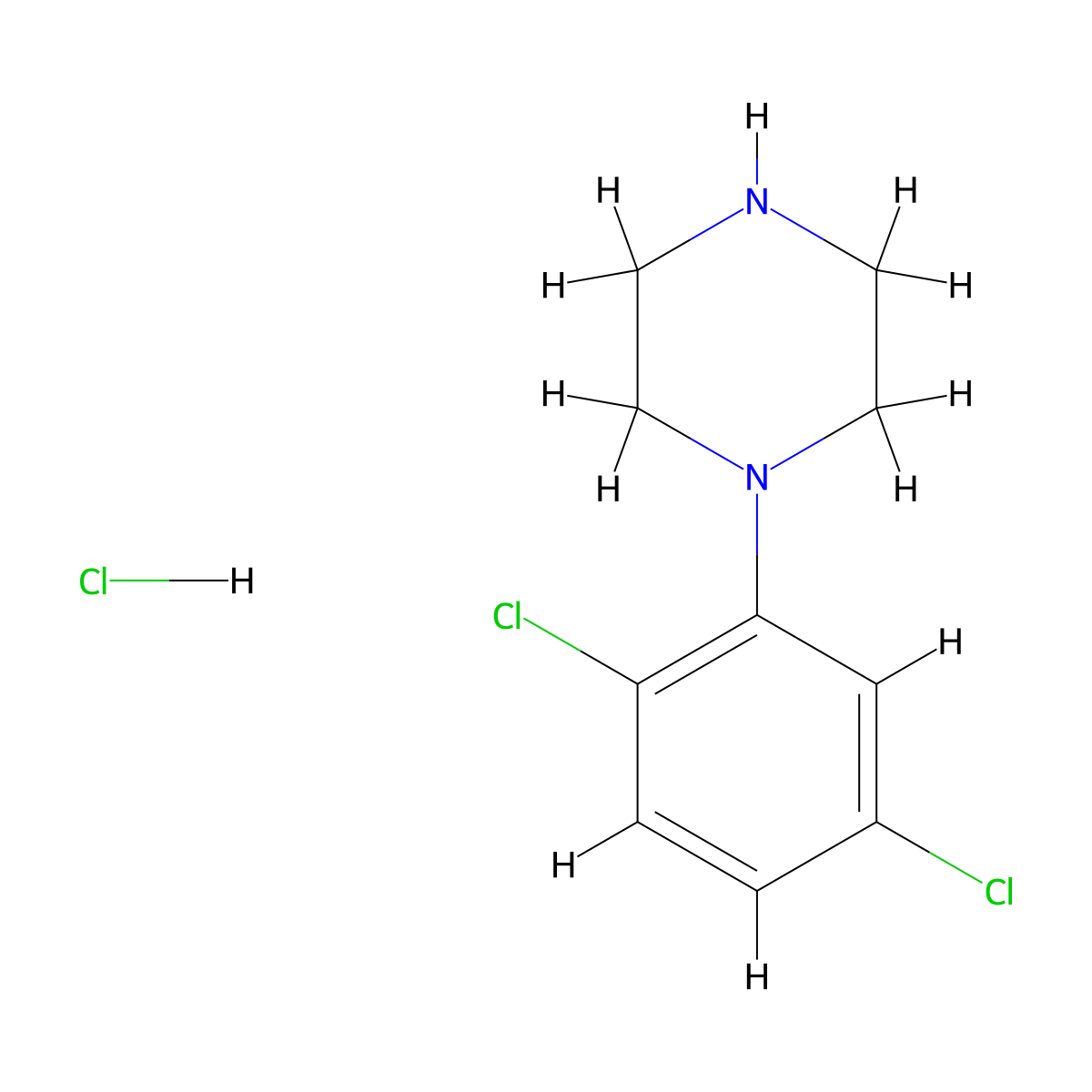 1-(2,5-Dichlorophenyl)piperazine hydrochloride molecular structure, CAS 119438-13-0