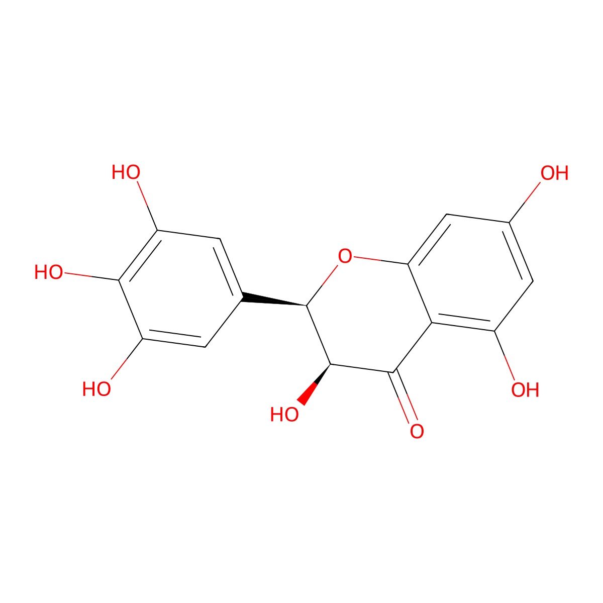 (2R,3S)-Dihydromyricetin molecular structure, CAS 119439-94-0