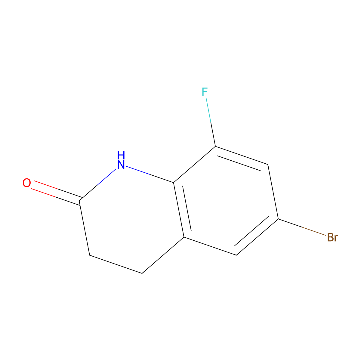 6-Bromo-8-fluoro-3,4-dihydroquinolin-2(1H)-one molecular structure, CAS 1194459-25-0
