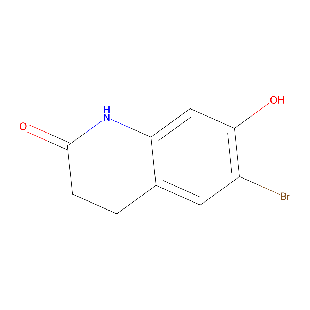 6-bromo-7-hydroxy-3,4-dihydro-1H-quinolin-2-one molecular structure, CAS 1194459-28-3
