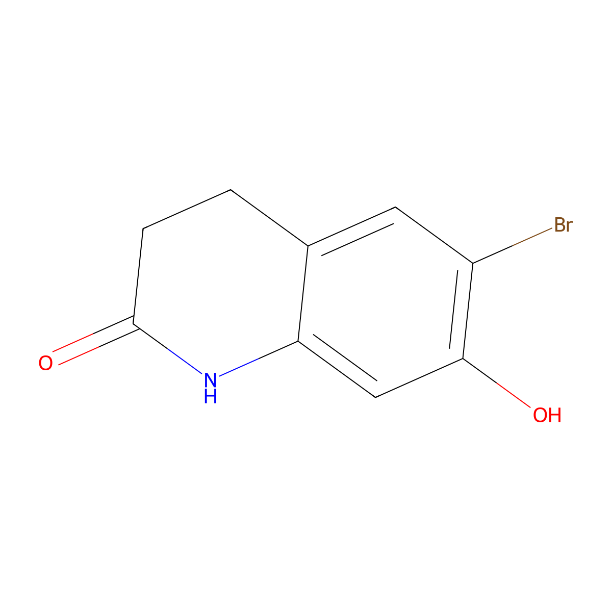 6-bromo-7-hydroxy-3,4-dihydro-1H-quinolin-2-one molecular structure, CAS 1194459-28-3