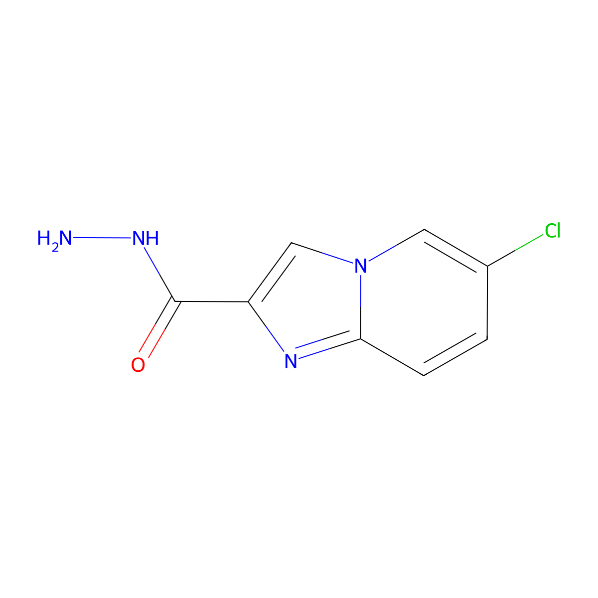 6-Chloroimidazo[1,2-a]pyridine-2-carbohydrazide molecular structure, CAS 119448-28-1
