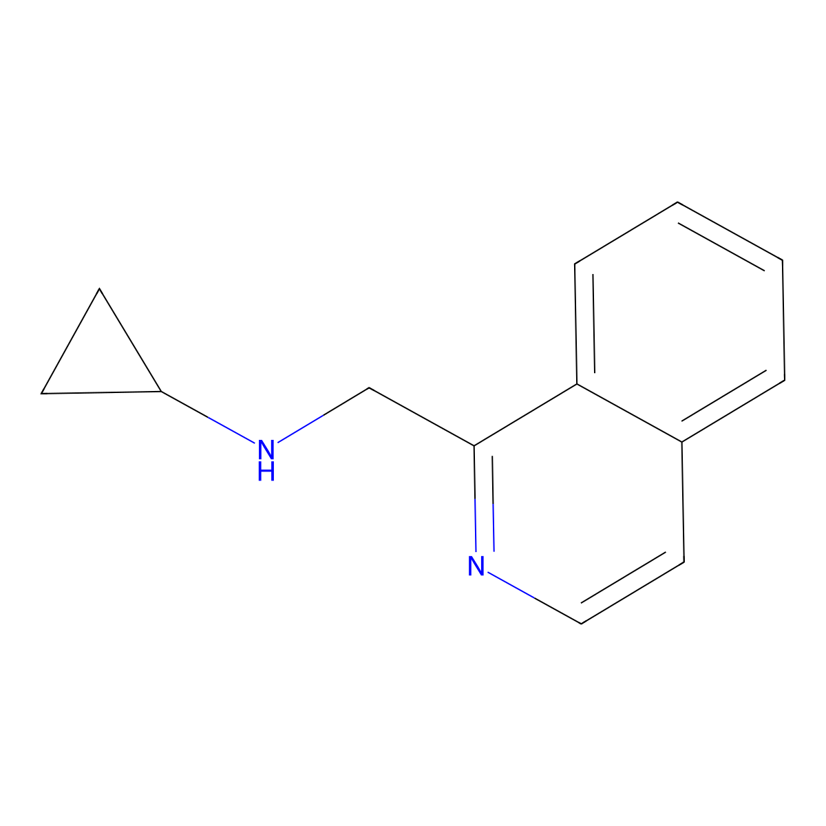 N-(isoquinolin-1-ylmethyl)cyclopropanamine molecular structure, CAS 1194487-42-7