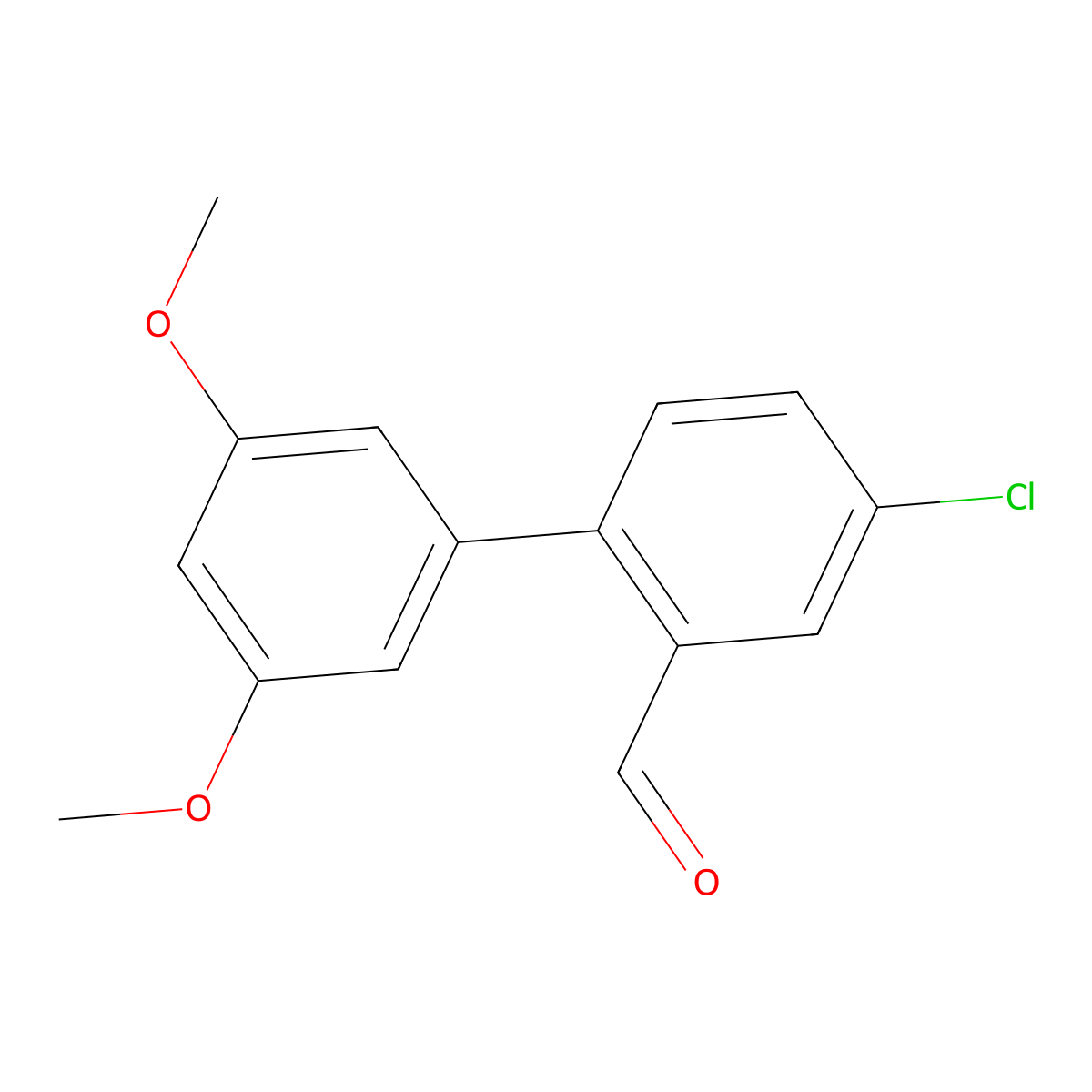 4-Chloro-3',5'-dimethoxy[1,1'-biphenyl]-2-carboxaldehyde molecular structure, CAS 1194487-43-8