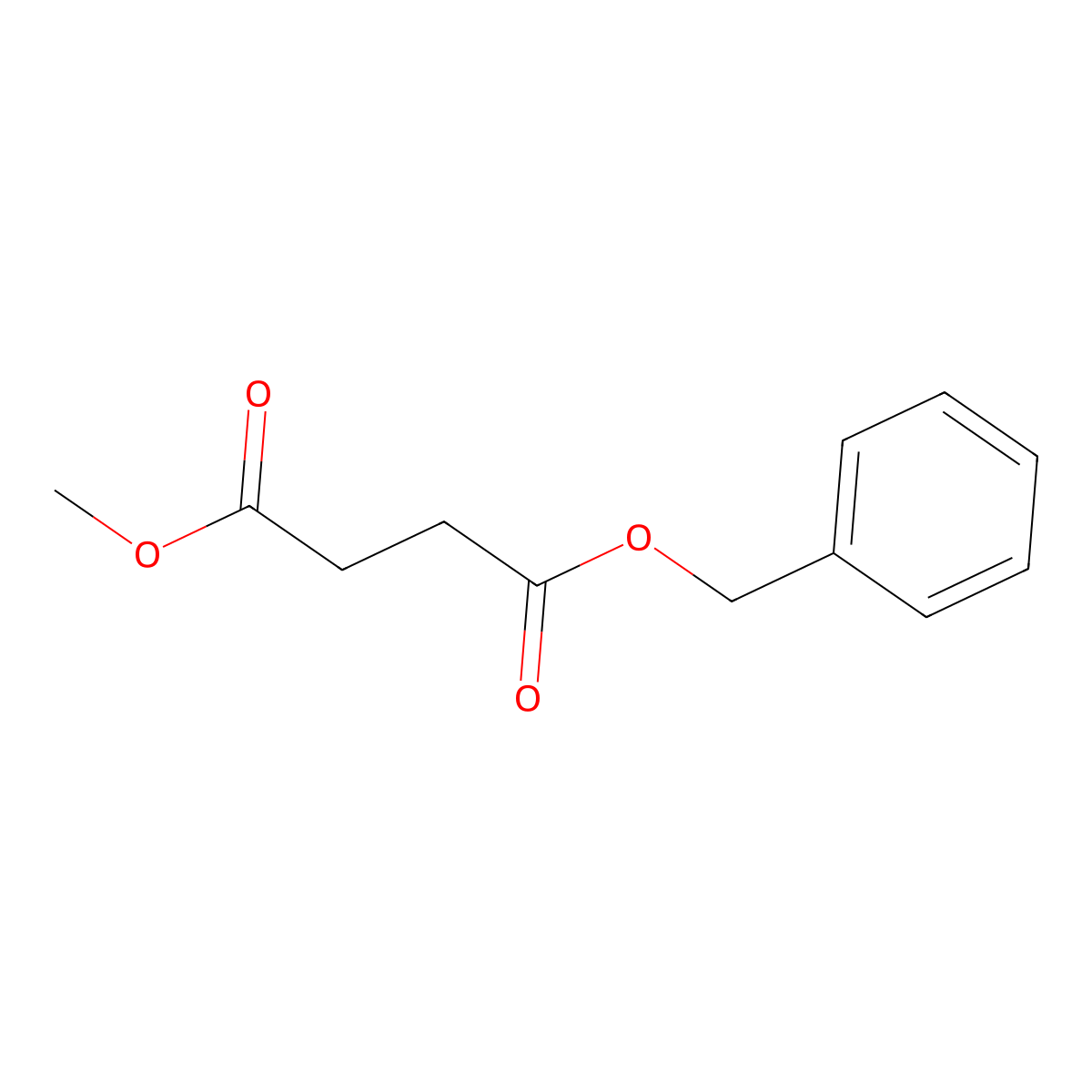Butanedioic acid, methyl phenylmethyl ester molecular structure, CAS 119450-11-2